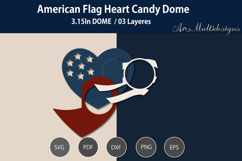 American Flag Heart Candy Dome SVG Product Image 3
