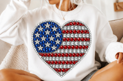 American Flag Heart PNG Product Image 3