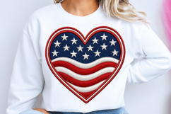 American Flag Heart Sublimation PNG Product Image 1