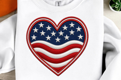 American Flag Heart Sublimation PNG Product Image 2
