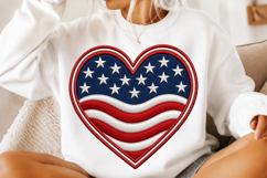 American Flag Heart Sublimation PNG Product Image 3