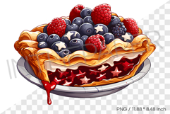 Whole Round American Flag Lattice Pie PNG Clipart Cartoon Product Image 1