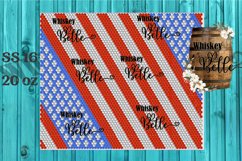 American Flag Swirl SS16 20oz Rhinestone Pattern Product Image 1