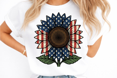 American Flag Sunflower PNG Patriotic USA Design Product Image 2