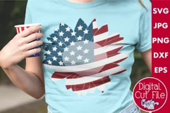 American Flag Sunflower Svg Cut File Product Image 1