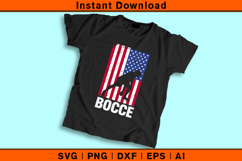 American Bocce Player SVG | USA Flag Bocce Ball Design Product Image 2