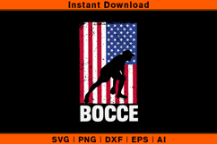 American Bocce Player SVG | USA Flag Bocce Ball Design Product Image 1