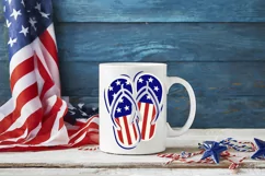 American Flip Flops SVG, 4th Of July SVG Design Product Image 2