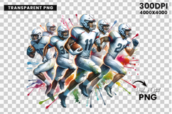 American Football Team PNG, Football Action Clipart, Team Football PNG, Football Player Action, Sports Team Art, Football Sublimation, Gridiron Clipart, American Football Graphic, Football Game Art, Sports PNG Design