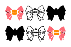 Football Bow Earrings Laser Cut Sports Coquettes Bow Earring Product Image 3