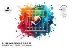 american football field, football splash png, watercolor gridiron, game day graphics, sports event art, football field art, vibrant football, colorful sports, football clipart, sports sublimation, splash art png, football watercolor, football field graphi