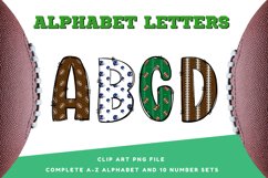 American Football Doodle Alphabet Sport Letters Hand Drawn Product Image 1