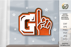 American Football Tired Tray Bundle Lasercut. Home decor SVG Product Image 3