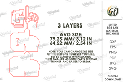 American Football Tired Tray Bundle Lasercut. Home decor SVG Product Image 2