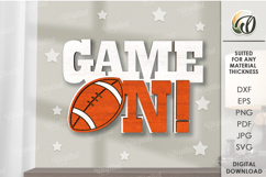 American Football Tired Tray Lasercut. Home decor SVG Product Image 1
