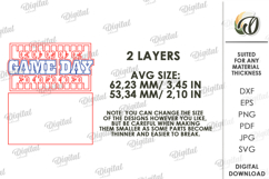 American Football Tired Tray Lasercut. Home decor SVG Product Image 2
