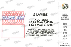 American Football Tired Tray Lasercut. Home decor SVG Product Image 2