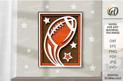 American Football Tired Tray Bundle Lasercut. Home decor SVG Product Image 7