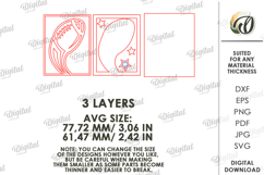 American Football Tired Tray Lasercut. Home decor SVG Product Image 2