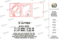 American Football Tired Tray Lasercut. Home decor SVG Product Image 2