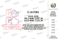 American Football Tired Tray Lasercut. Home decor SVG Product Image 2