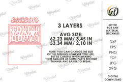 American Football Tired Tray Lasercut. Home decor SVG Product Image 2