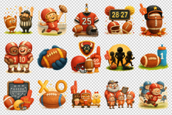 American football clipart printable sublimation bundle png Product Image 2