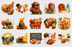 American football clipart printable sublimation bundle png Product Image 4