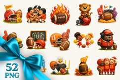 American football clipart printable sublimation bundle png Product Image 1