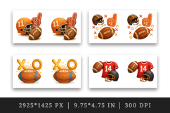 American football mug wrap printable sublimation design Product Image 2