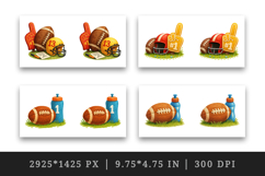 American football mug wrap printable sublimation design Product Image 2