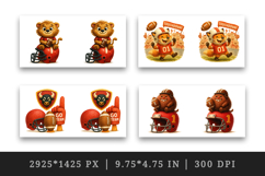 American football mug wrap printable sublimation design Product Image 2