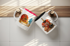 American football mug wrap printable sublimation design Product Image 3