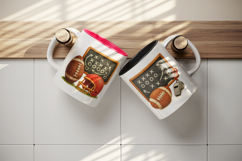 American football mug wrap printable sublimation design Product Image 3