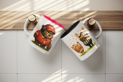American football mug wrap printable sublimation design Product Image 3