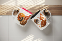 American football mug wrap printable sublimation design Product Image 3