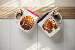 American football mug wrap printable sublimation design Product Image 3