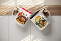 American football mug wrap printable sublimation design Product Image 3