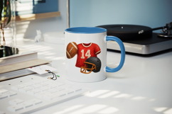 American football mug wrap printable sublimation design Product Image 5
