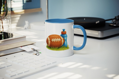 American football mug wrap printable sublimation design Product Image 5