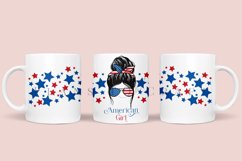 american girl 4th of july coffee mug sublimation wrap glass mug wrap svg presized for 11oz and 15oz glass mug are sublimation files