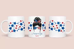 american girl 4th of july coffee mug sublimation wrap glass mug wrap svg presized for 11oz and 15oz glass mug are sublimation files