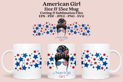 american girl 4th of july coffee mug sublimation wrap glass mug wrap svg presized for 11oz and 15oz glass mug are sublimation files