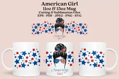 american girl 4th of july coffee mug sublimation wrap glass mug wrap svg presized for 11oz and 15oz glass mug are sublimation files