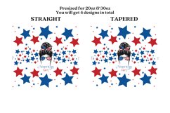 american girl 4th of july skinny tumbler sublimation wrap with high resolution 300 DPI and transparant background perfect for 20oz 30oz skinny tumbler