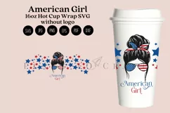 american girl 4th of july starbucks 16oz hot cup wrap svg presized template for tumbler grande suitable for cricut and silhouette