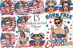 American Girl Clipart Sublimation Product Image 1