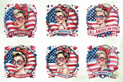 American Girl Clipart Sublimation Product Image 5
