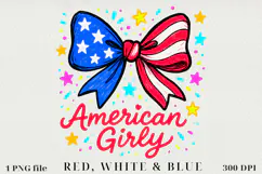 Patriotic Red, White and Blue, Sublimation|4th of July PNG Product Image 1