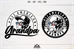 Funny All American GRANDPA Svg Design Product Image 1